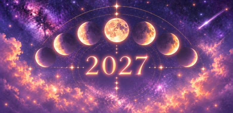 Calendário Lunar 2027: guia completo das fases da Lua e eclipses mês a mês
